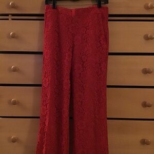 Brand NWT J Crew Red lace pants SZ 6